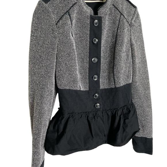 Anthropologie Daughters of the Liberation Black Gray Military Jacket 2 - Picture 3 of 6